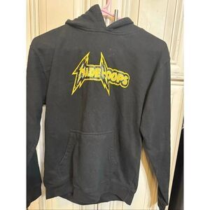 Made Hoops Youth Logo Graphic Pullover Hoodie Sweatshirt Black Size YL